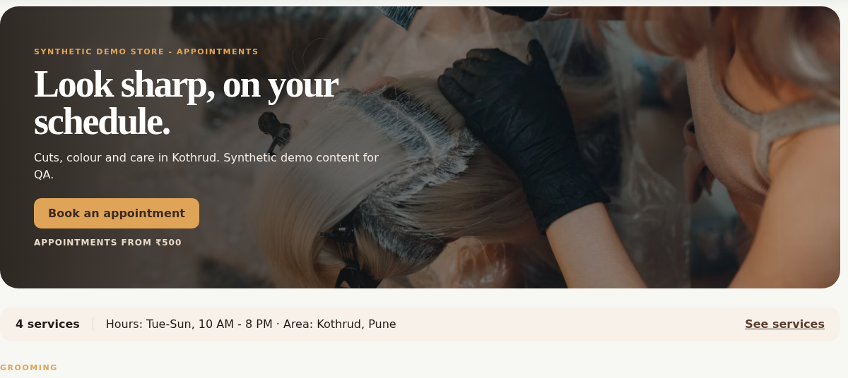 Instant Appointment design preview